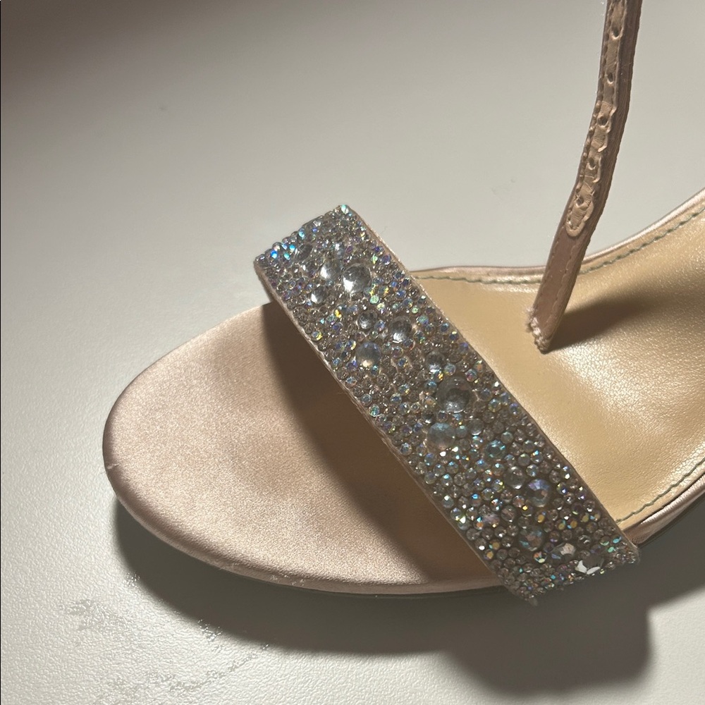 Betsey Johnson Glittering champagne was Heels -Mari sandals - Picture 4 of 5